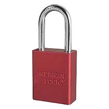 American Lock Red Padlock 1 1 2in Solid Aluminum Body 1106RD