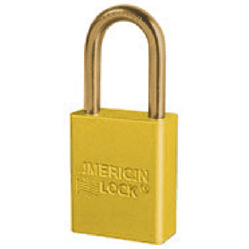 American Lock 1106YW Yellow Aluminum Non-Rekeyable Padlock With 2" Brass Shackle