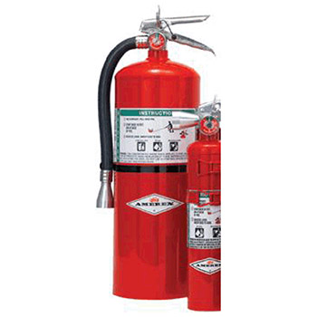 Amerex 397 11 Pound Halotron I Fire Extinguisher With Brass Chrome Plated Valve And Wall Bracket