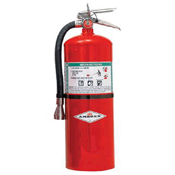 Amerex 398 15-1/2 Pound Halotron I Fire Extinguisher With Brass Chrome Plated Valve And Wall Bracket