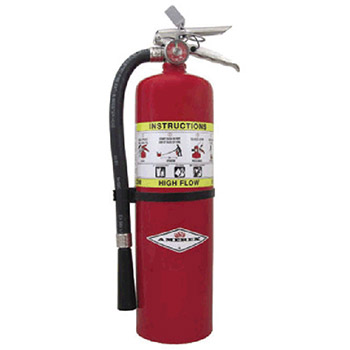 Amerex 720 10 Pound High Flow Multi-Purpose Dry Chemical Fire Extinguisher With Wall Mount For Class ABC Fires