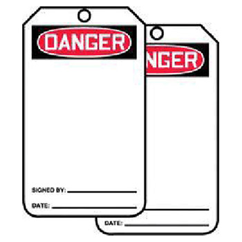 Accuform MDT260CTP Signs 5 7/8" X 3 1/8" PF Cardstock Accident Prevention Tag "Danger" (25 Per Package)
