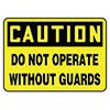 Accuform Signs Sign 7in X 10in Black Yellow Adhesive Vinyl MEQC12BVS