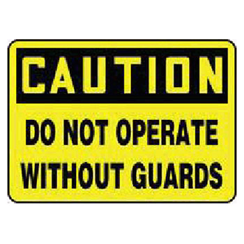 Accuform Signs Sign 7in X 10in Black Yellow Adhesive Vinyl MEQC12BVS