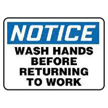 Accuform Signs Sign 7in X 10in Blue Black White Adhesive MHSK40BVS