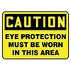 Accuform Signs Sign 7in X 10in Black Yellow Adhesive Vinyl MPPEC70BVS