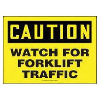 Accuform MVHR631VS Signs 7" X 10" Black And Yellow Adhesive Vinyl Value Traffic - Industrial Sign " Caution Watch For