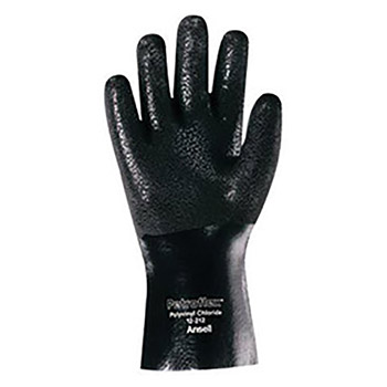 Ansell ANE15-554-10 Size 10 Red 14" Knit Lined PVA Fully Coated Chemical Resistant Gloves With Smooth Finish And Gauntlet Cuff