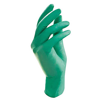 Ansell ANE25-201-L Large Bright Green 11" NeoTouch 5 mil Neoprene Ambidextrous Exam or Food Grade Powder-Free Disposable Gloves With Textured Finger Tip Finish And Rolled Beaded Cuff