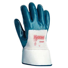 Ansell ANE27-600-10 Size 10 Hycron Heavy Duty Multi-Purpose Cut And Abrasion Resistant Blue Nitrile Palm Coated Work Gloves With Jersey Liner And Knit Wrist