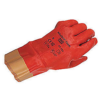 Ansell ANE28-350-10 Size 10 Nitrasafe Heavy Duty Cut Resistant Orange Foam Nitrile Palm Coated Work Gloves With DuPont Kevlar And Jersey Liner And Gold Safety Cuff