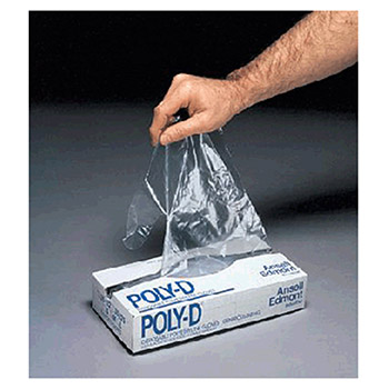 Ansell Edmont 925690 Medium Clear Poly-D 1 mil Polyethylene Ambidextrous Powder And Sulfur Free Embossed Disposable Gloves