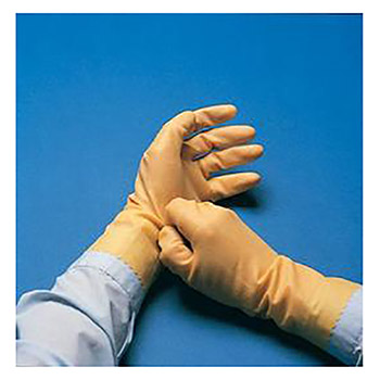 Ansell ANE390-7 Size 7 Natural Technicians 12" 13 mil Unsupported Natural Rubber Latex And Neoprene Light Duty Chemical Resistant Gloves With Pebble Embossed Grip Finish And Pinked Cuff