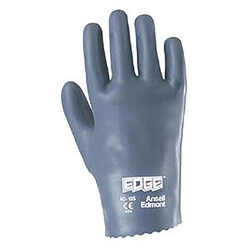 Ansell Size 7 Edge Medium Duty Multi-Purpose Cut And Abrasion Resistant Gray Foam Nitrile Palm Coated Work Gloves With Interlock Knit Liner And Slip-On Cuff