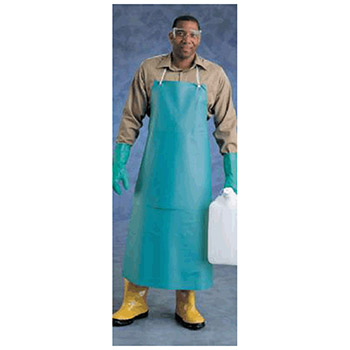 Ansell Edmont 56-103-33X44 35" X 45" White CPP 20 mil PVC Heavy Duty Apron With Stomach Patch