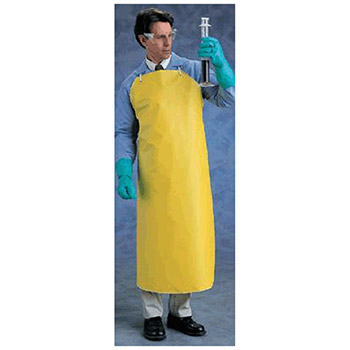 Ansell Edmont 950298 35" X 48" CPP Yellow Lightweight Urethane Heavy Apron With Durable Nylon Backing