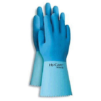 Ansell Edmont 285653 Size 9 Hy-Care Fully Coated High Quality Latex Coated Work Gloves With Pinked Cuff (72 Pair Per Case)