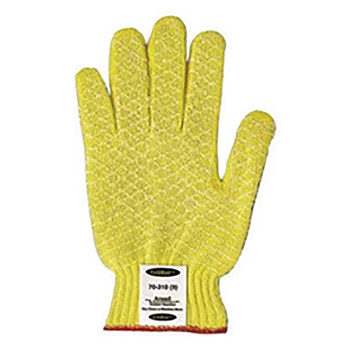 Ansell Yellow GoldKnit Light Weight Aramid Synthetic Fiber Ambidextrous Cut Resistant Gloves With Knit Wrist And Kevlar Lined, Per Dz