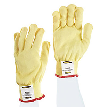Ansell Size 10 Yellow GoldKnit Gunn Cut Medium Weight Cut Resistant Gloves With Knit Wrist And Kevlar Lined