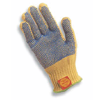 Ansell Edmont 222137 Size 7 GoldKnit 100% Kevlar Medium Weight String Knit Cut Resistant Gloves With 10