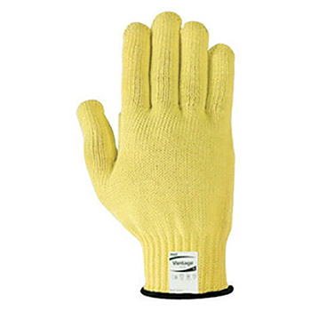 Ansell Size 10 Yellow Vantage Heavy Weight Cut Resistant Gloves With Knit Wrist, Kevlar Lined, Reinforced DuPont Textured Yarn