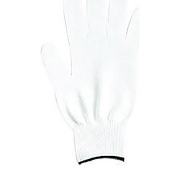 Ansell Small White The Eliminator Light Weight Polyester Fine Gauge Silicone-Free Low Lint Inspection Gloves With Extended Cuff