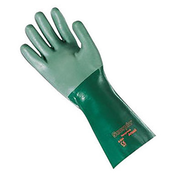 Ansell ANE8-354-10 Size 10 Green Scorpio 14" Interlock Knit Lined 30 mil Neoprene Fully Coated Heavy Duty Chemical Resistant Gloves With Rough Finish And Gauntlet Cuff