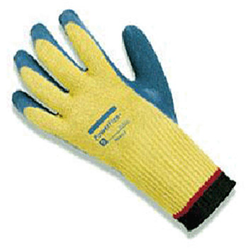 Ansell Edmont 206411 Size 10 PowerFlex Plus Rubber Dipped Palm Coated Work Gloves With Kevlar Knit Lining (72 Pair Per Case)
