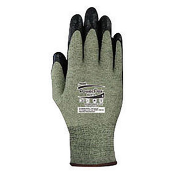Ansell ANE80-813-10 Size 10 PowerFlex 13 Gauge Medium Duty Special Purpose Cut And Flame Resistant Foam Palm Coated Work Gloves With DuPont Kevlar Liner And Knit Wrist