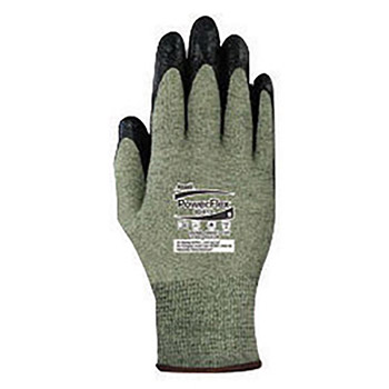 Ansell ANE80-813-6 Size 6 PowerFlex 13 Gauge Medium Duty Special Purpose Cut And Flame Resistant Foam Palm Coated Work Gloves With DuPont Kevlar Liner And Knit Wrist