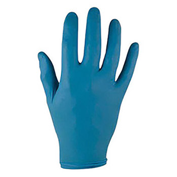 Ansell Blue 9 1-2" TNT Blue 5 mil Nitrile Ambidextrous Lightly Powdered Disposable Gloves With Textured Finger Tip Finish And Rolled Beaded Cuff, Per Box