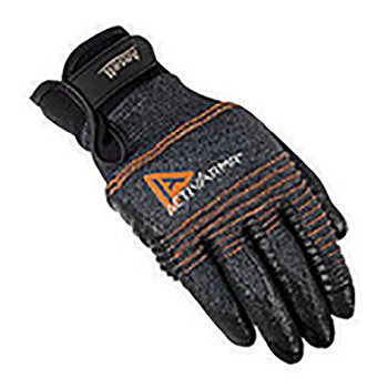 Ansell ANE97-008-8 Size 8 ActivArmr 15 Gauge Medium Duty Multi-Purpose Cut Resistant Black Foam Nitrile Palm And Fingertip Coated Work Gloves With DuPont Kevlar Liner And Adjustable Knit Wrist