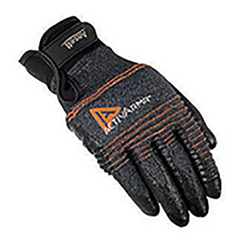 Ansell ANE97-009-10 Size 10 ActivArmr 13 Gauge Heavy Duty Multi-Purpose Cut Resistant Black Foam Nitrile Palm And Fingertip Coated Work Gloves With Intercept Technology Stainless Steel And DuPont Kevlar Liner And Adjustable Knit Wrist