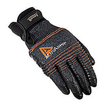 Ansell Size 8 ActivArmr 13 Gauge Heavy Duty Multi-Purpose Cut Resistant Black Foam Nitrile Palm And Fingertip Coated Work Gloves With Intercept Technology Stainless Steel And DuPont Kevlar Liner And Adjustable Knit Wrist