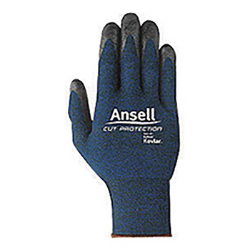 Ansell Size 11 Medium Duty Cut Resistant Black Foam Nitrile Palm Coated Work Gloves With Intercept Technology DuPont Kevlar Liner And Knit Wrist