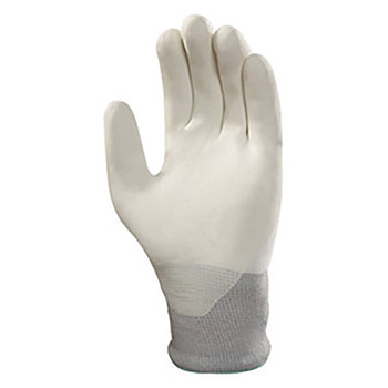 Ansell Size 10 Marigold Aerostar 13 Gauge Abrasion Resistant White Polyurethane 3-4 Dipped Coated Work Glove With White Seamless Knit Textile Liner And Knit Wrist