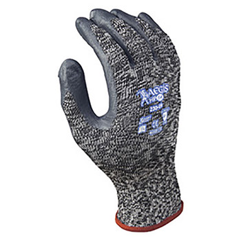 Showa Best Glove B13230-08 Size 8 Aegis HP54 10 Gauge Light Weight Cut Resistant Nitrile Dipped Palm Coated Work Gloves With High Performance Polyethylene, Nylon And Lycra Liner And Elastic Knit Wrist