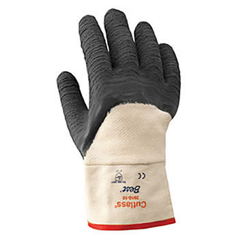 Showa Best Glove B133910-10 Size 10 Cutlass General Purpose Cut Resistant Gray Natural Rubber Latex Palm Coated Work Gloves With Cotton And Jersey Liner And Safety Cuff