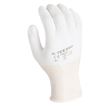 Showa Best Glove B13540-XL Size 9 Showa 540 13 Gauge Light Weight Cut Resistant White Polyurethane Dipped Palm Coated Work Gloves With White Seamless High Performance Polyethylene Knit Liner And Elastic Knit Wrist