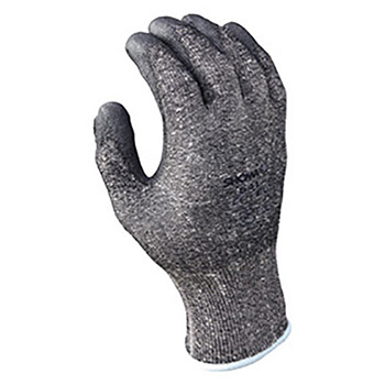 SHOWA Best Glove Large SHOWA 541 13 Gauge Cut Resistant Gray Polyurethane Dipped Palm Coated Work Gloves With Light Gray Seamless Dyneema And High Performance Polyethylene Knit Liner And Elastic Wrist