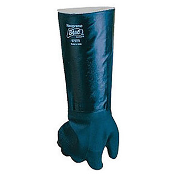 Showa Best Glove B136797R-10Showa Best Size 10 Large Black Neo Grab Elbow Length Cotton Lined Neoprene Fully Coated Chemical Resistant Gloves With Rough Finish And Gauntlet Cuff, Per Dz
