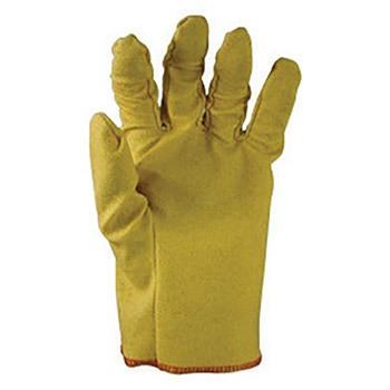 SHOWA Best Glove Size 10 Yellow Bex Sof Paw 13 mil Vinyl Impregnated PVC Slip-On Stretch Fabric General Purpose Fully Coated Chemical Resistant Gloves With Smooth And Textured Finish And Open Cuff