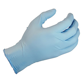 SHOWA Best Glove X-Large Blue 9 1-2" 4 mil Nitrile Ambidextrous Economy Grade Powder-Free Disposable Gloves With Pebbled Finish And Rolled Cuff (100 Each Per Box)