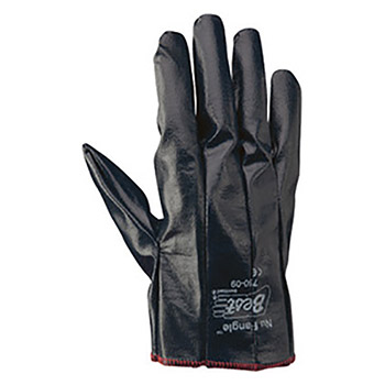 SHOWA Best Glove Size 7 Nu Fangle Light Weight Abrasion Resistant Navy Nitrile Palm And Fingertip Coated Work Gloves With Cotton Liner And Slip-On Cuff
