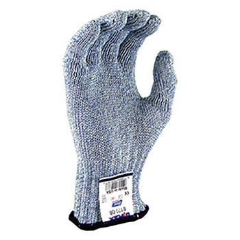 SHOWA Best Glove Size 7 Blue And White D-FLEX 10 gauge Medium Weight Dyneema Cut Resistant Gloves With Elastic Cuff And HPPE Knit Lined