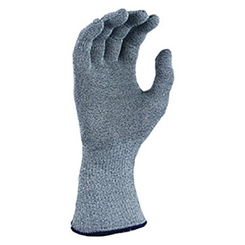 SHOWA Best Glove Size 6 Light Gray T-FLEX UnDotted Style 15 gauge Light Weight Dyneema Yarn Ambidextrous Wirefree Cut Resistant Gloves With Seamless Knit Wrist