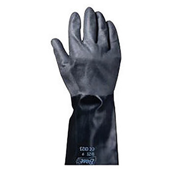 SHOWA Best Glove Size 7 Black Butyl II 14" 14 mil Unsupported Butyl Fully Coated Chemical Resistant Gloves With Smooth Finish And Rolled Cuff