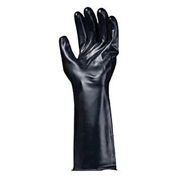 SHOWA Best Glove Size 8 Black Butyl II 14" 14 mil Unsupported Butyl Fully Coated Chemical Resistant Gloves With Smooth Finish And Rolled Cuff
