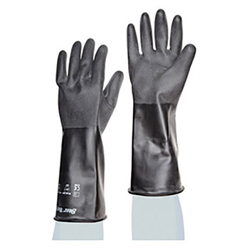 SHOWA Best Glove Size 9 Black Butyl 14" 25 mil Butyl Fully Coated Chemical Resistant Gloves With Rough Finish And Rolled Cuff