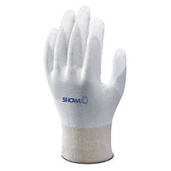 Showa Best Glove B13BO500W-XL X-Large 13 Gauge Abrasion Resistant White Polyurethane Palm Coated Work Gloves With White Seamless Nylon Knit Liner And Knit Wrist